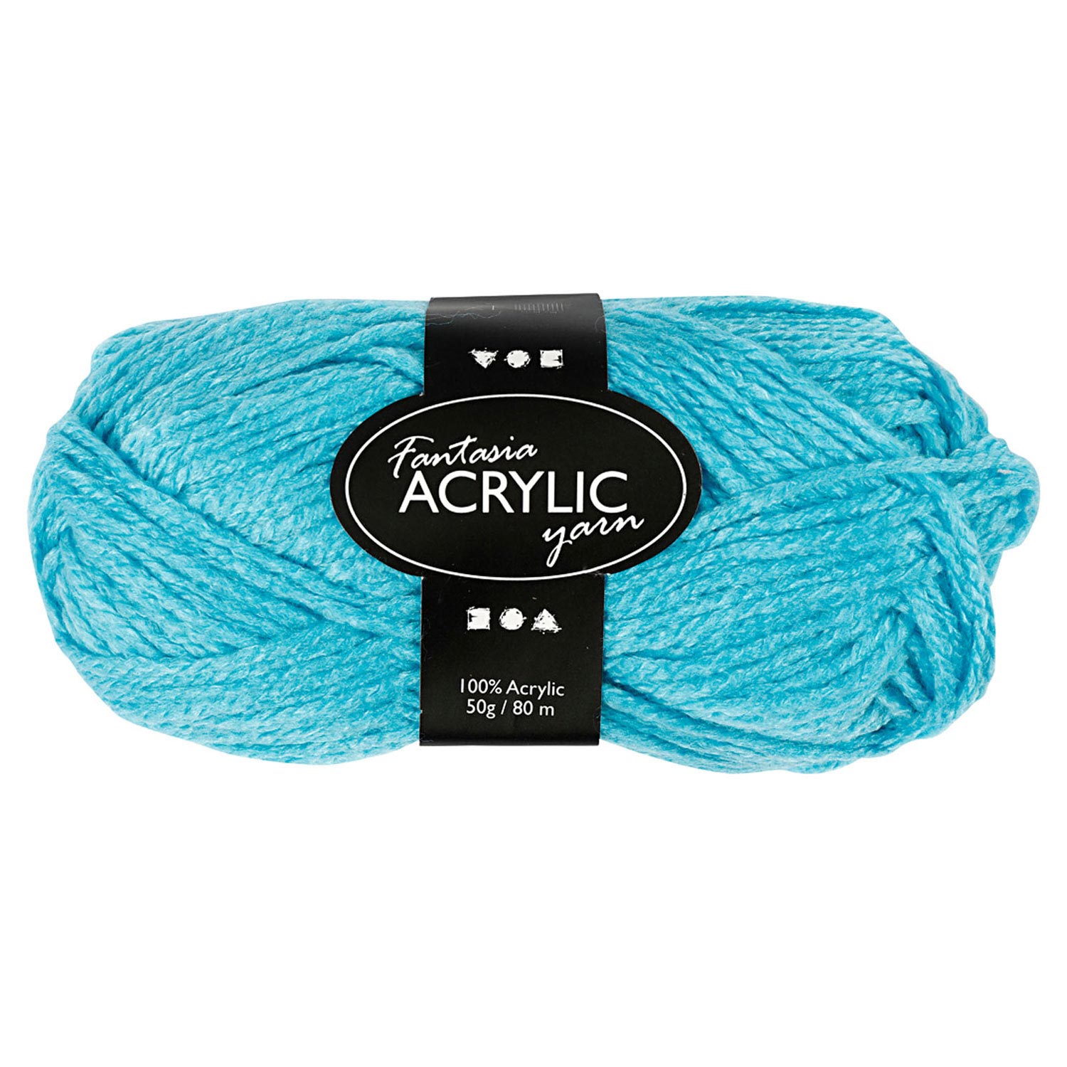 Creativ Company Acrylgarn, Türkis, 50 g, 80 m