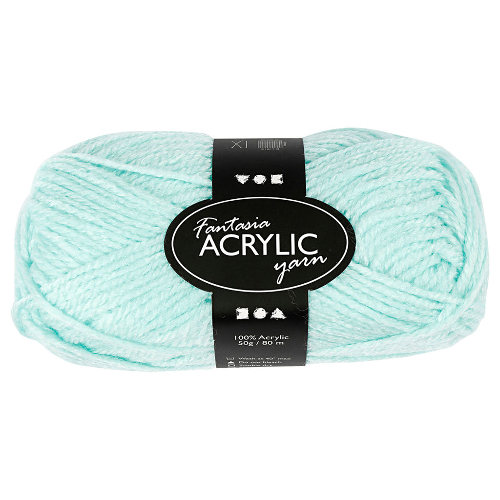 Creativ Company Acrylgarn, mintgrün, 50 g, 80 m