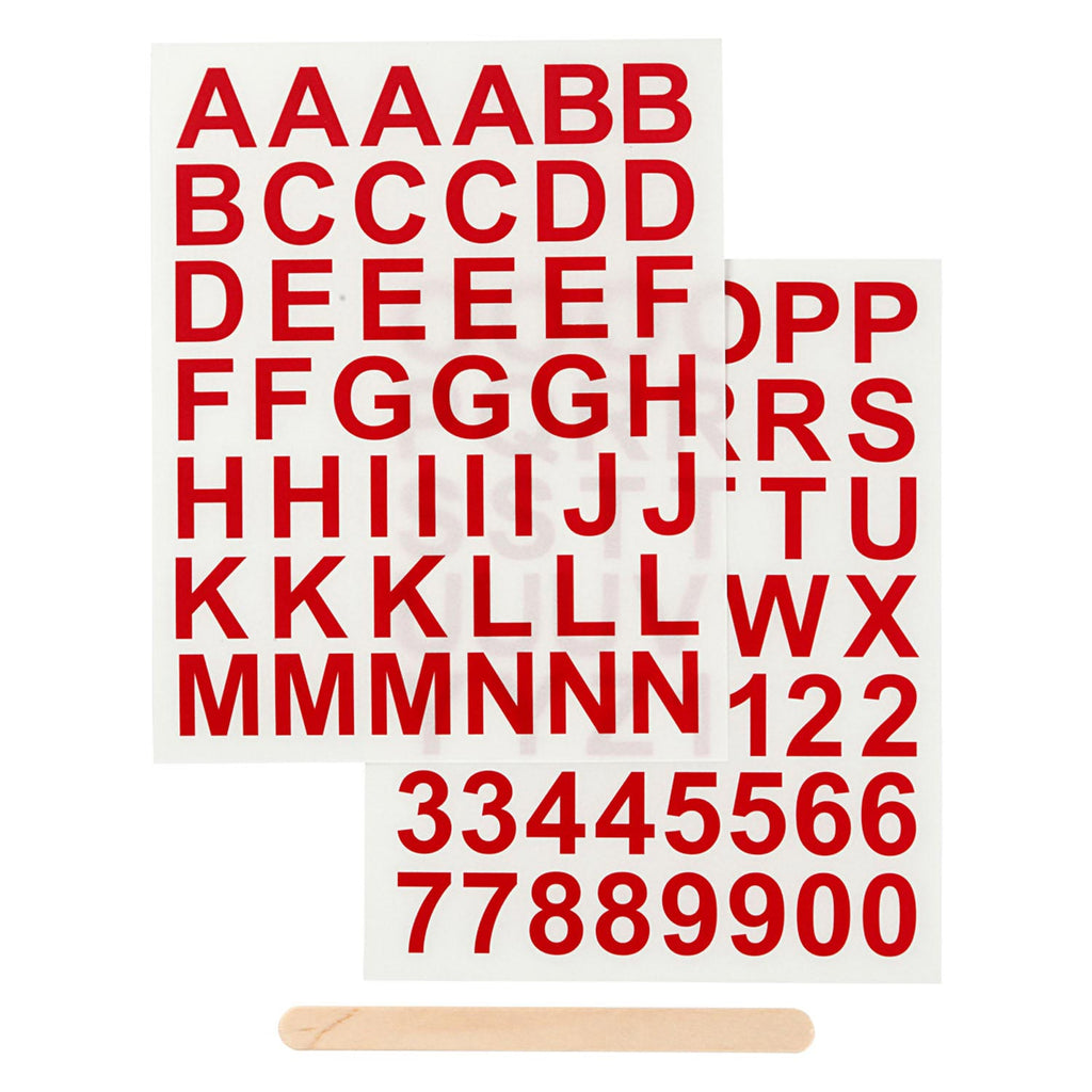 Aufkleber der Firma Creative Company: Buchstaben und Zahlen