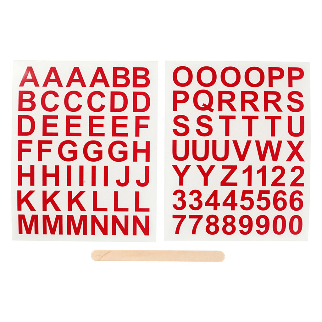 Aufkleber der Firma Creative Company: Buchstaben und Zahlen