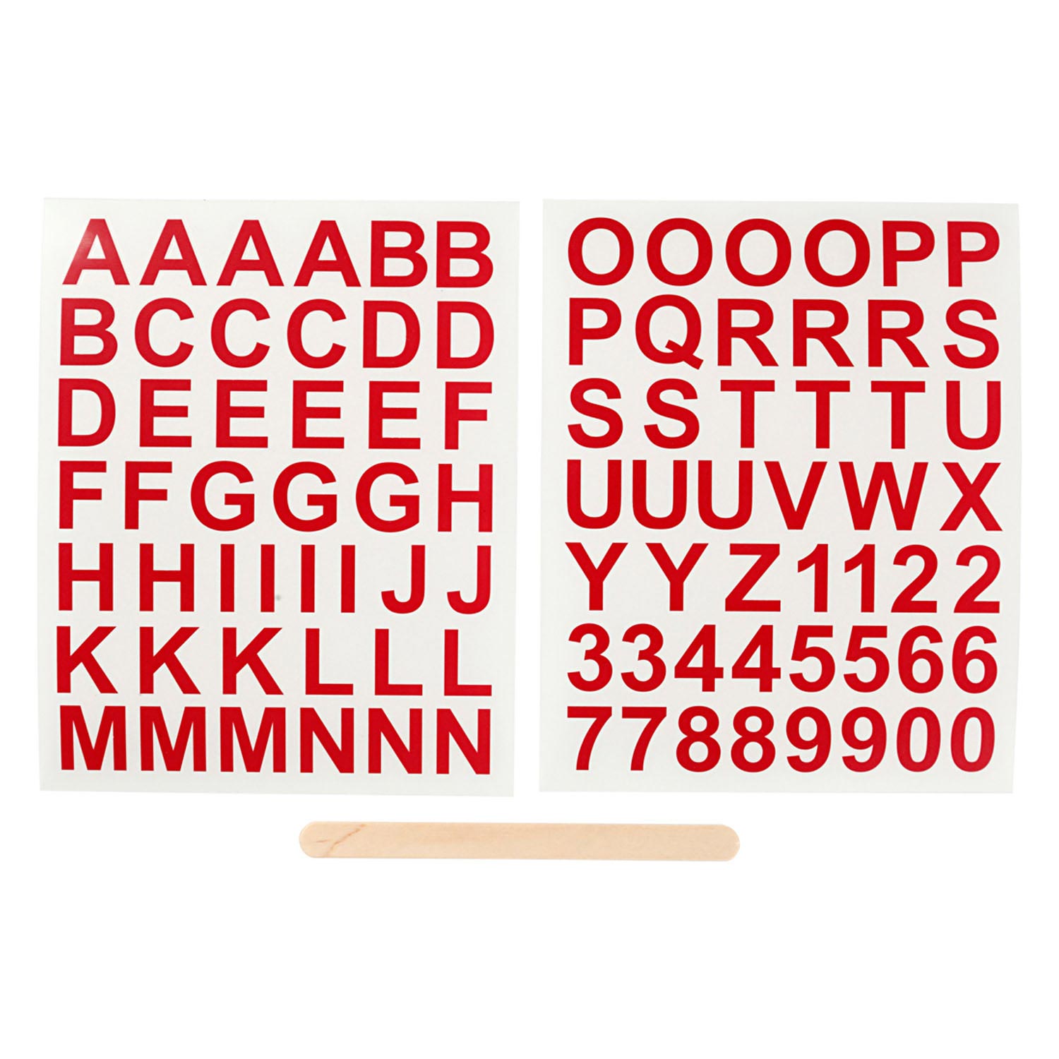 Aufkleber der Firma Creative Company: Buchstaben und Zahlen