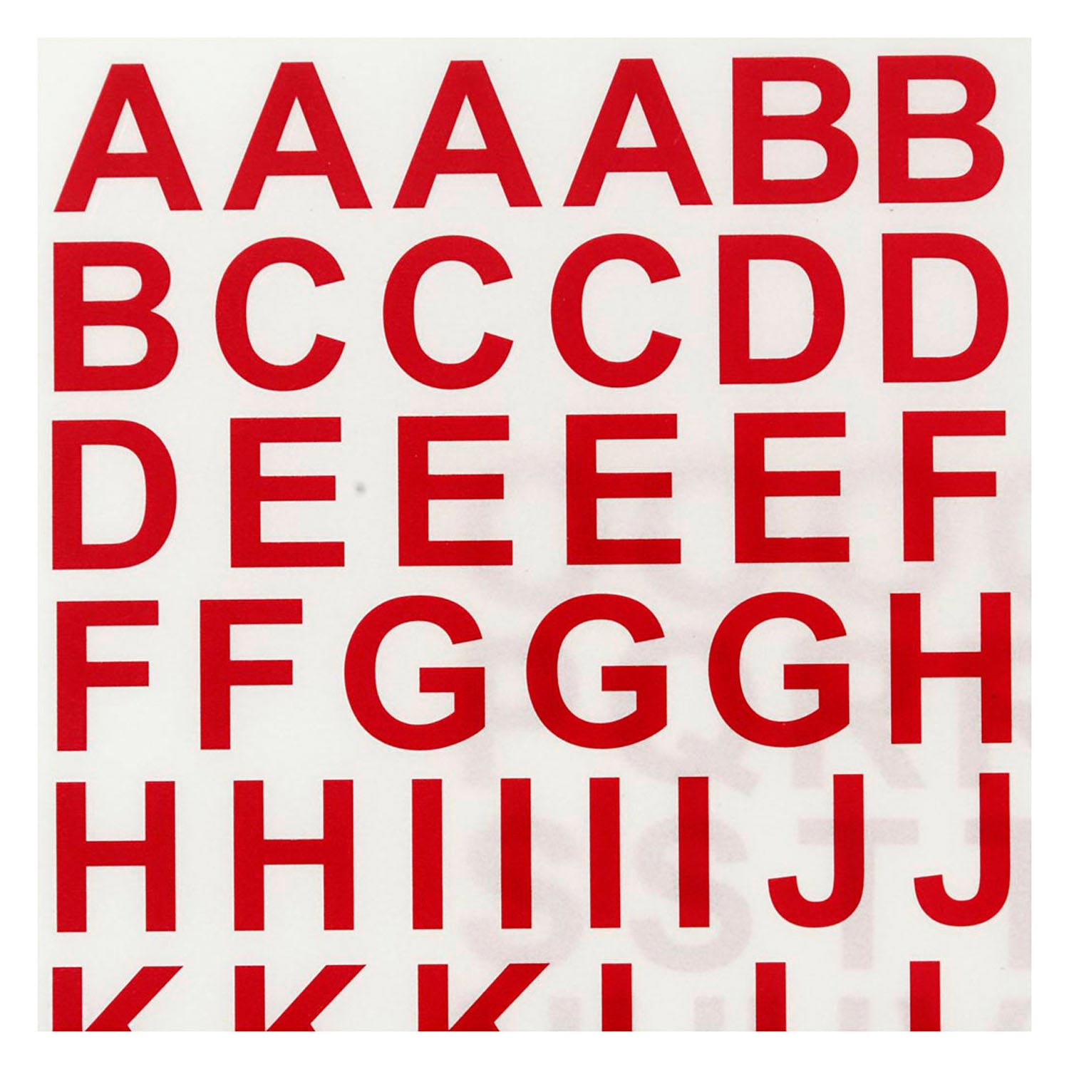 Aufkleber der Firma Creative Company: Buchstaben und Zahlen