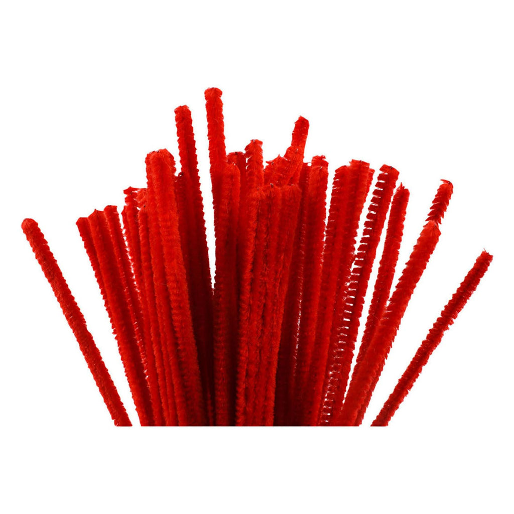Creativ Company Chenille rot 30cm, 50 Stück.