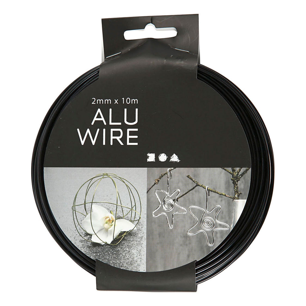 Creativ company https: www.cchobby.nl alu-draad-rond-dikte-2-mm-zwart-10-m-1-rol