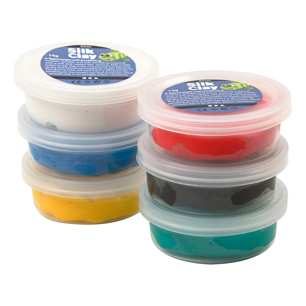 Creativ Company Seidenton Standardfarben, 6x14gr.