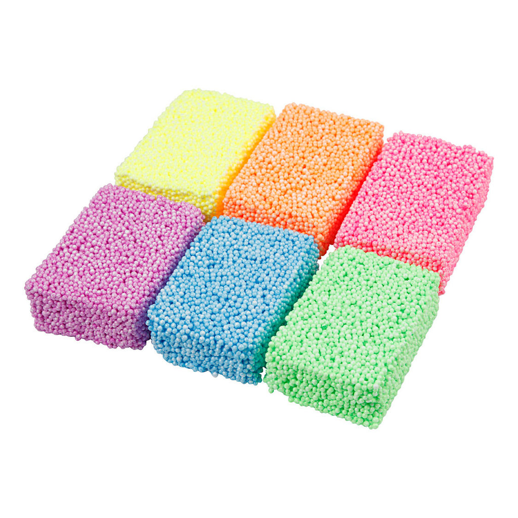 Creativ Company Weichschaum-Knete in Neonfarben, 6x10gr.