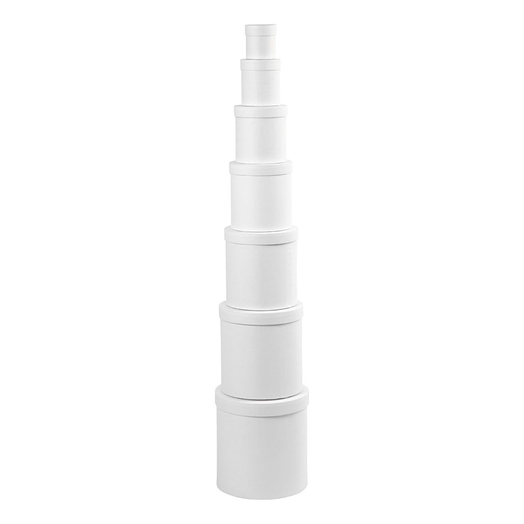 Creativ company ronde dozen wit, 7st.