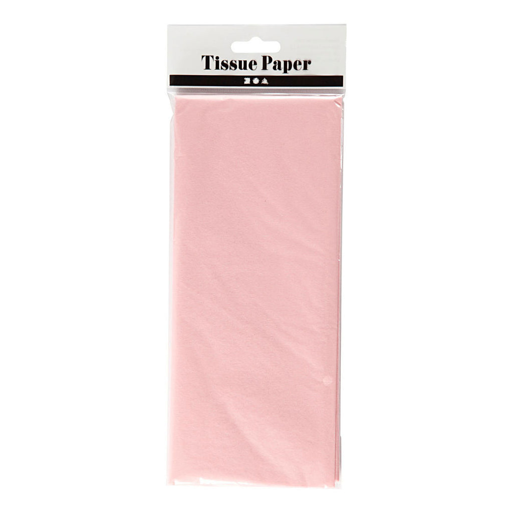 Tissuepapier, vel 50x70 cm, 17 gr, lichtroze, 10 vel 1 doos