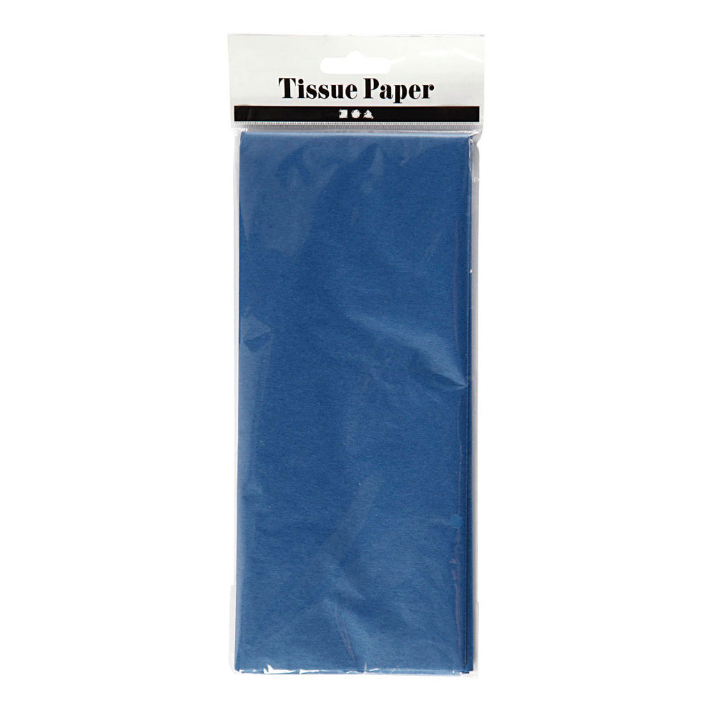 Creativ company tissuepapier, vel 50x70 cm, 17 gr, blauw, 10 vel 1 doos