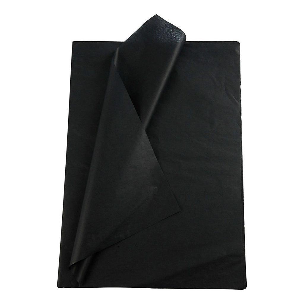 Creativ Company Seidenpapier, Blattgröße 50 x 70 cm, 17 g, schwarz, 10 Blatt pro Packung