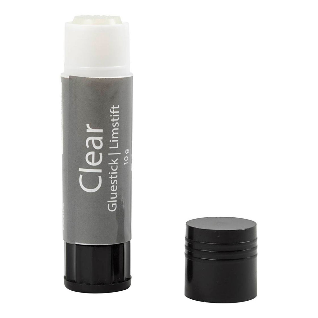 Creativ Company Transparenter Klebestift, rund, 10 Gramm