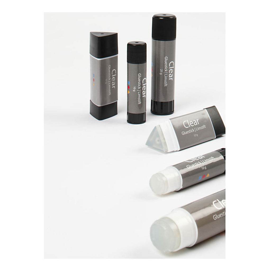 Creativ Company Transparenter Klebestift, rund, 10 Gramm
