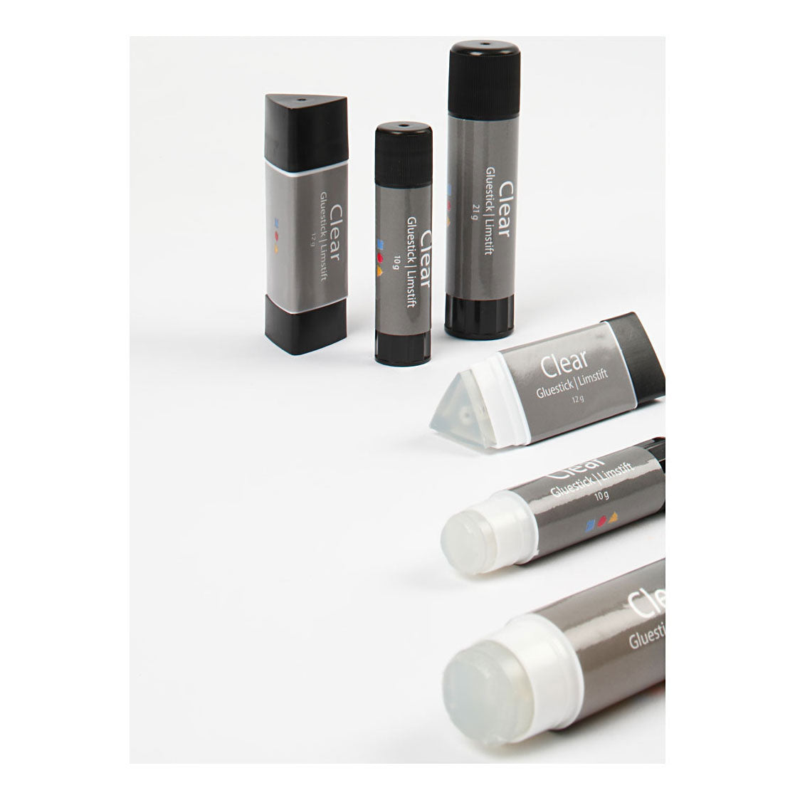 Creativ Company Transparenter Klebestift, rund, 10 Gramm