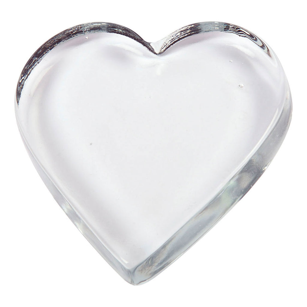 Creativ Company Herz aus transparentem Glas, 10 x 9 cm