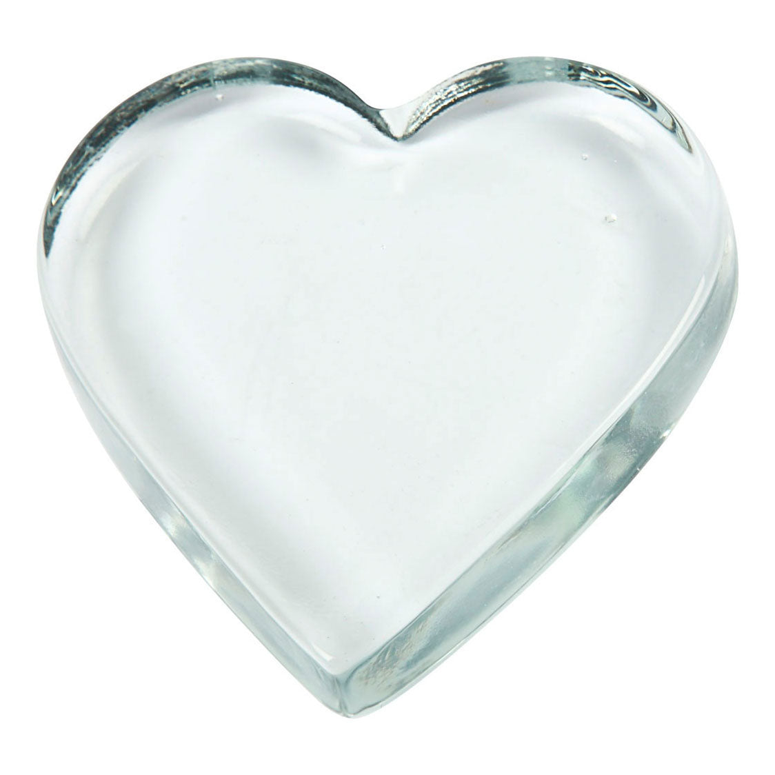 Creativ Company Herz aus transparentem Glas, 10 x 9 cm