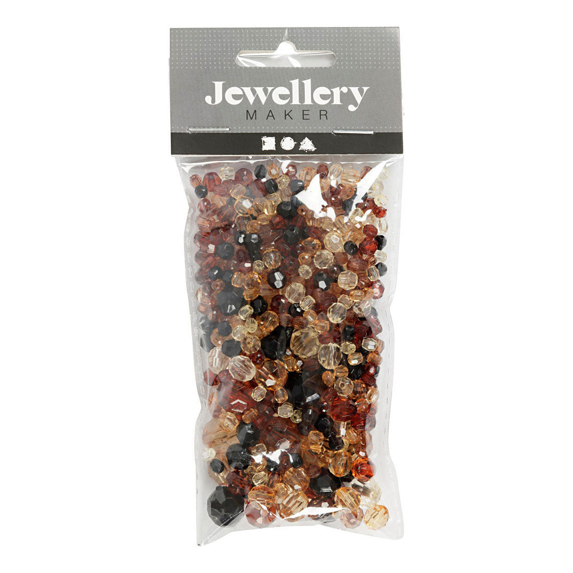 Creativ Company Facettierte Perlen mischen Gold, 50 Gramm