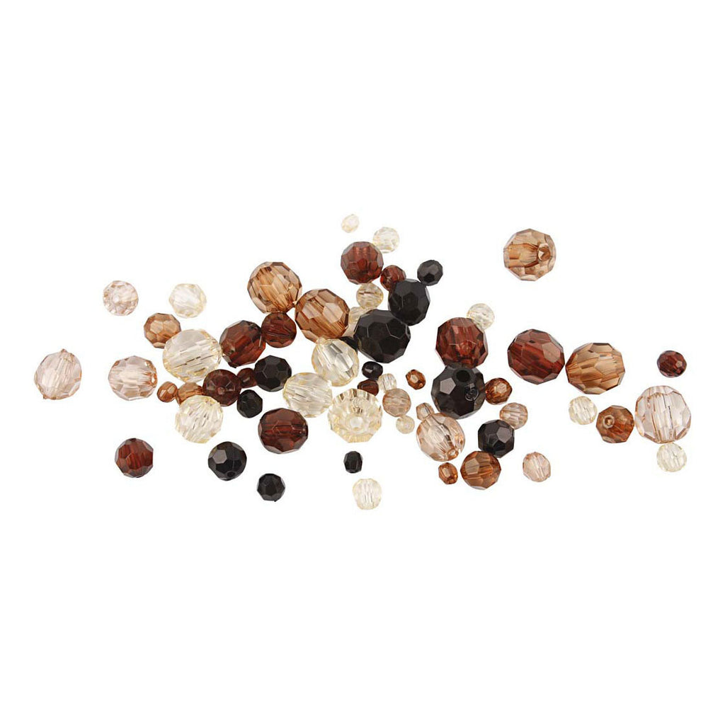 Creativ Company Facettierte Perlen mischen Gold, 50 Gramm