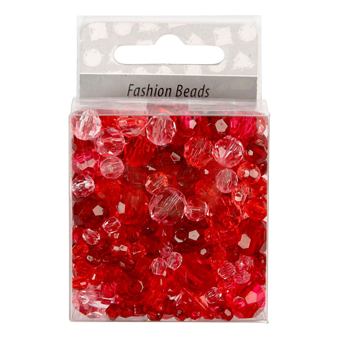 Creativ Company Facettierte Perlen mischen rote Harmonie, 45 Gramm