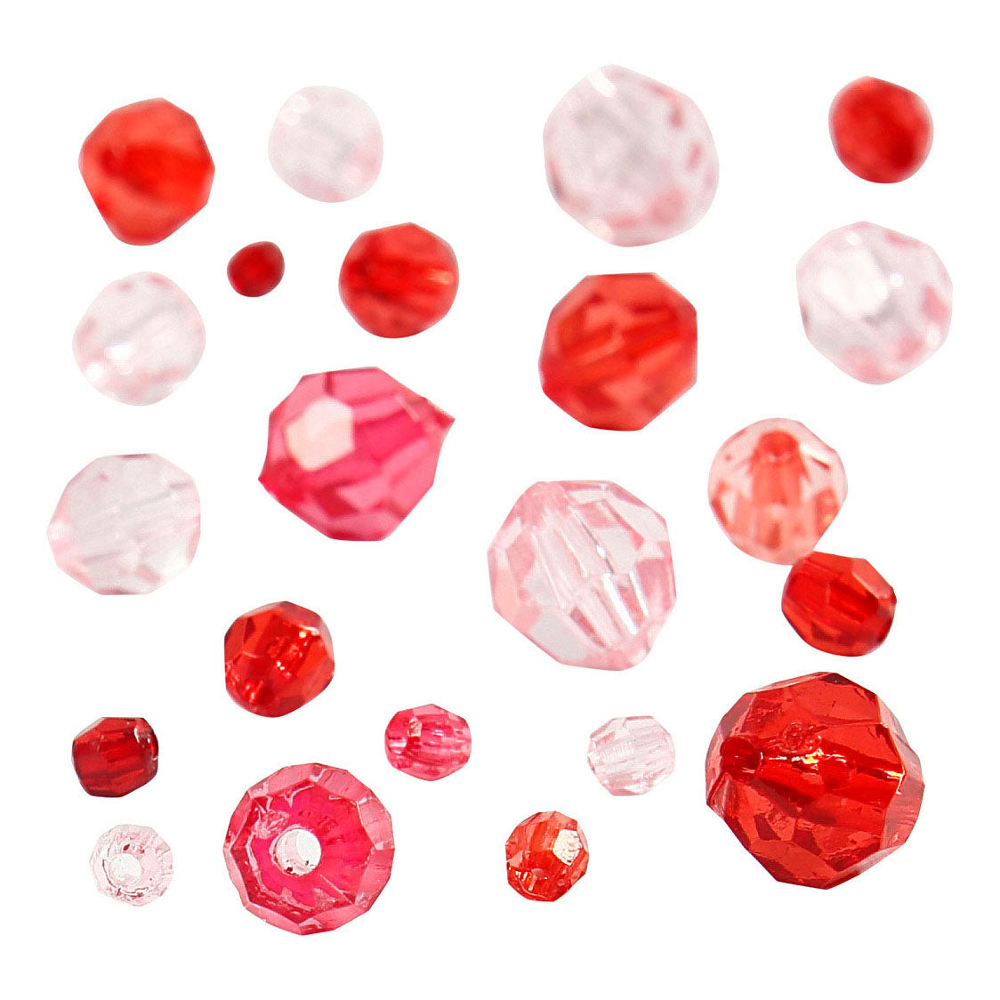 Creativ Company Facettierte Perlen mischen rote Harmonie, 45 Gramm