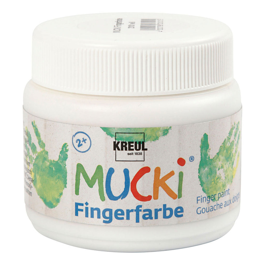 Creativ Company Mucki Fingerfarbe weiß, 150 ml