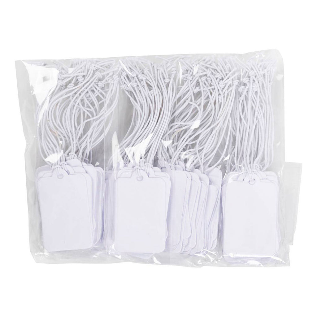 Kreative Firmenetiketten, Größe 25 x 40 mm, weiß, 100 Stück, 1 Karton