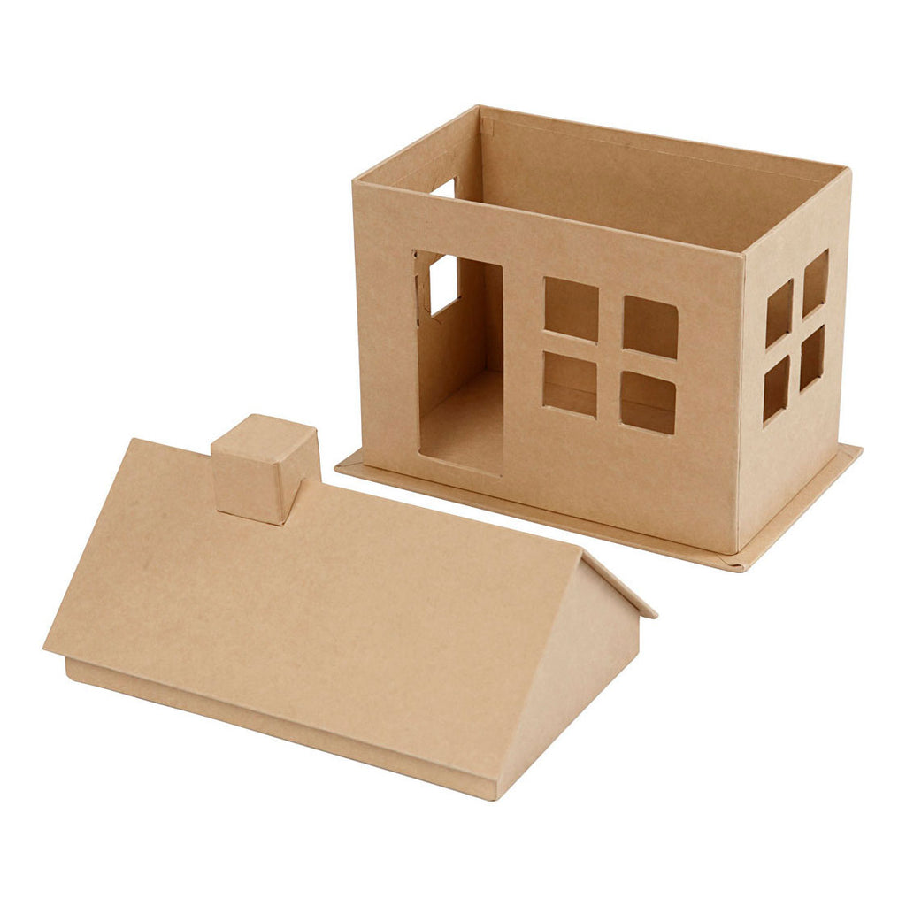 Creativ company cc papier maché huis 23x22,5x14,5 cm