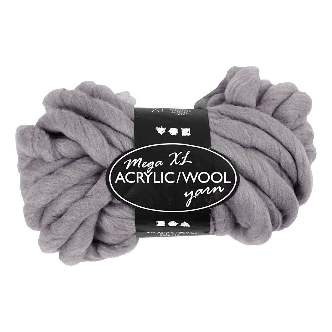 Creativ Company XL Acrylgarn – grau, 15 m