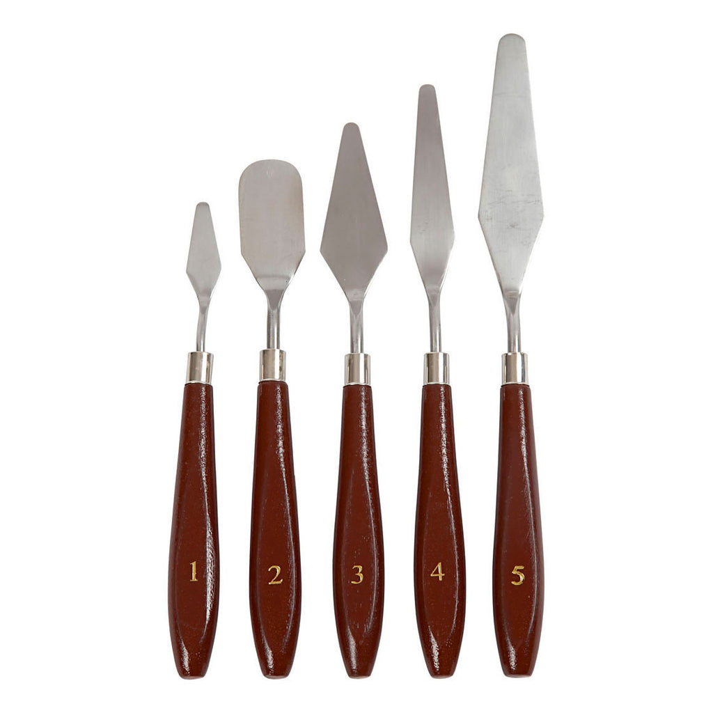 Creativ company paletmessen set, l: 17-23 cm, b: 1,5-2,5 cm, 5 stuk 1 doos
