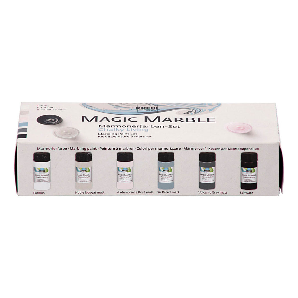 Creativ Company Magic Marble Farbe in Pastellfarben, 6 x 20 ml