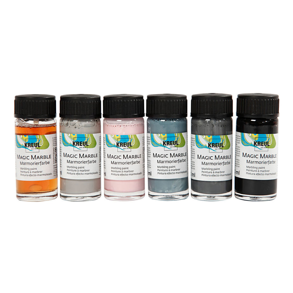 Creativ Company Magic Marble Farbe in Pastellfarben, 6 x 20 ml