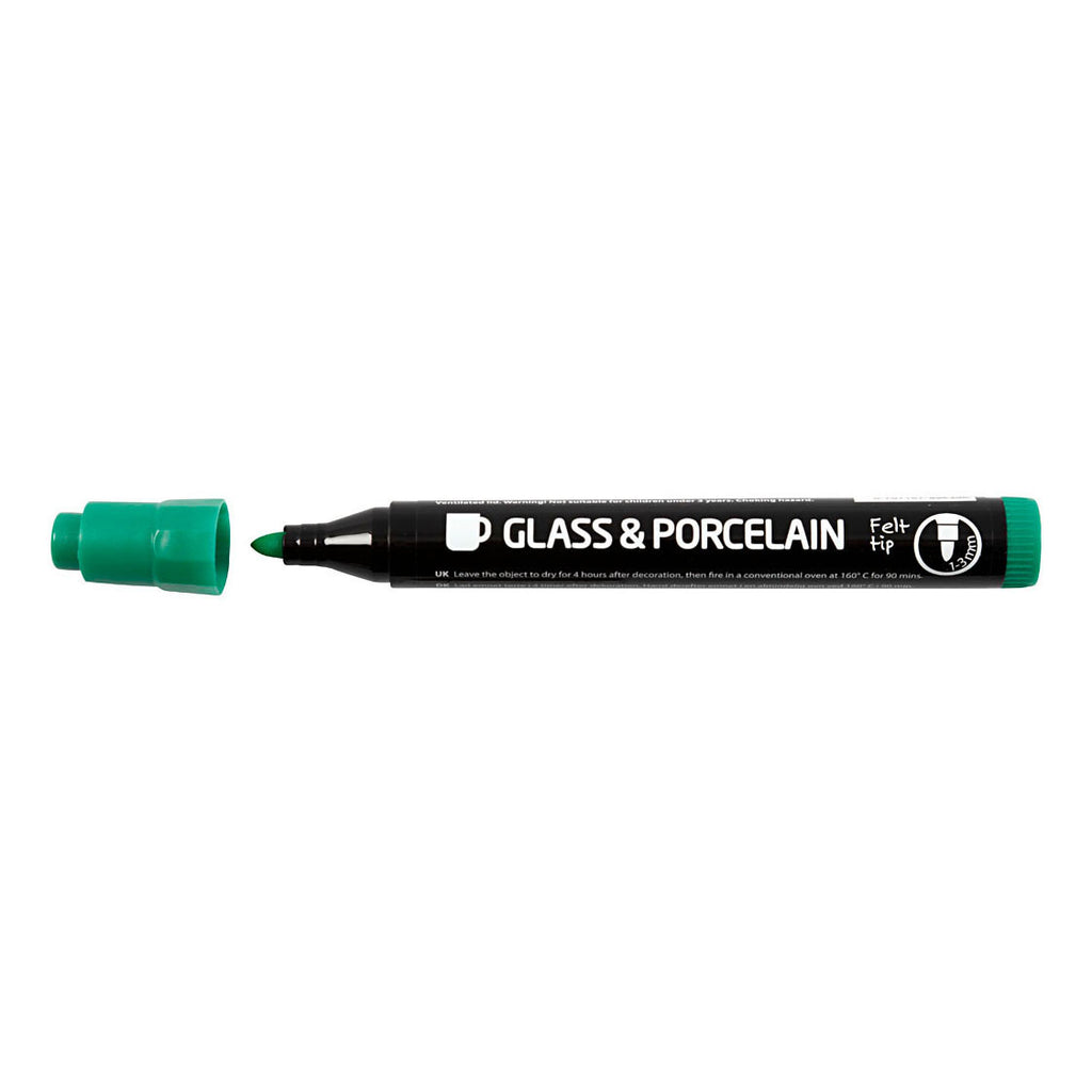 Creativ Company Glas- und Porzellanmarker, 6 Stück.