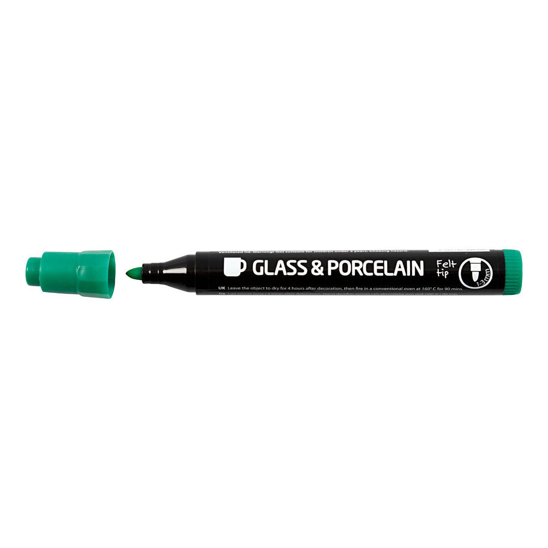 Creativ Company Glas- und Porzellanmarker, 6 Stück.