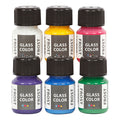 Creativ Company Glasfarbe, Frostglasfarbe, 6 x 30 ml