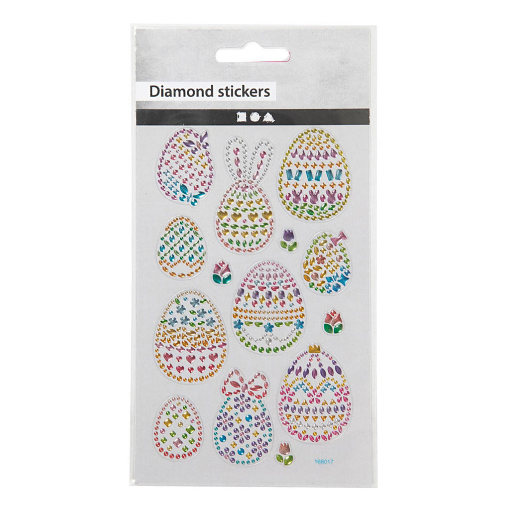 Creativ company diamant stickers paaseieren, 1 vel