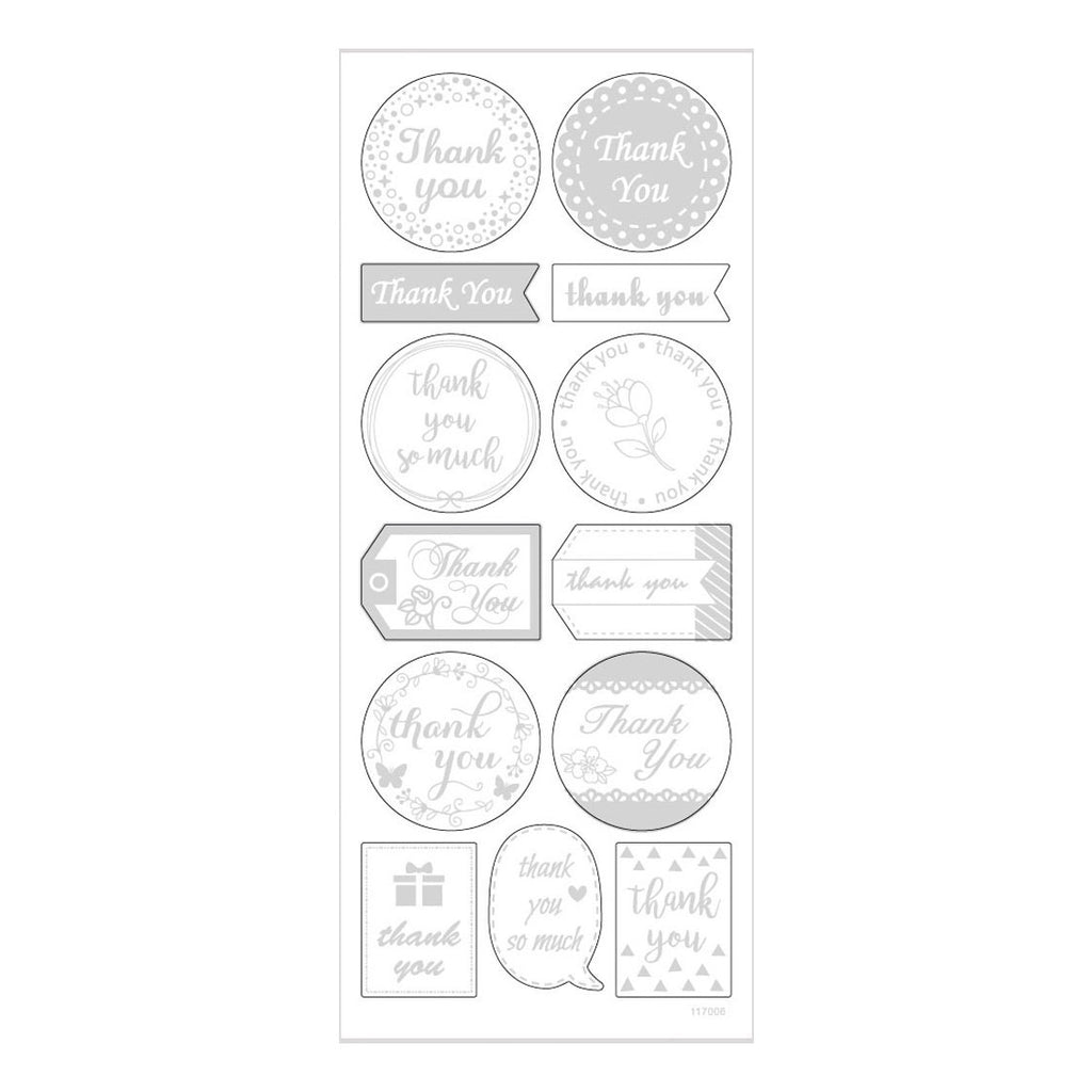 Creativ company https: www.cchobby.nl stickers-thank-you-vel-10x24-cm-ca-13-stuk-zilver-1-vel