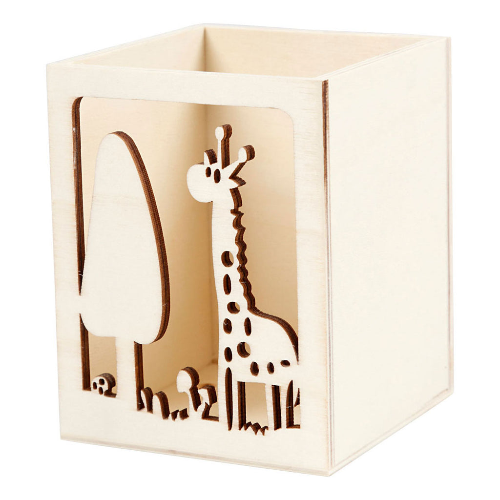 Creativ Company Stiftehalter aus Holz in Giraffenform