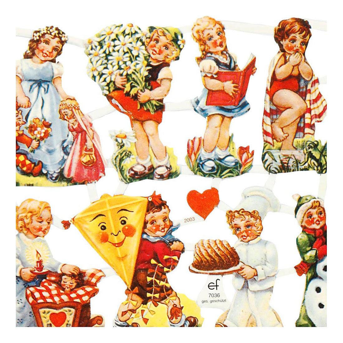 Creativ Company Vintage-Bilder, nostalgische Kindermotive, Blattgröße 16,5 x 23,5 cm, 2 Blätter pro Schachtel