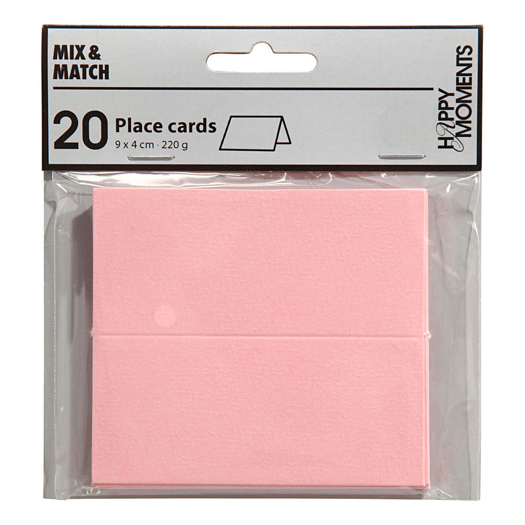 Visitenkarten der Firma Creativ, 9 x 4 cm, 220 g, hellrot, 20 Stück pro Packung