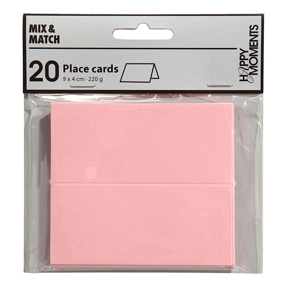 Visitenkarten der Firma Creativ, 9 x 4 cm, 220 g, hellrot, 20 Stück pro Packung