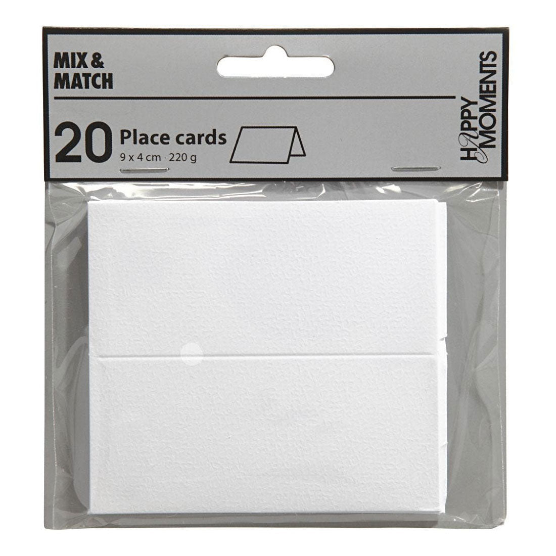 Visitenkarten von Creativ Company, 9 x 4 cm, 220 g, cremeweiß, 20 Stück pro Packung