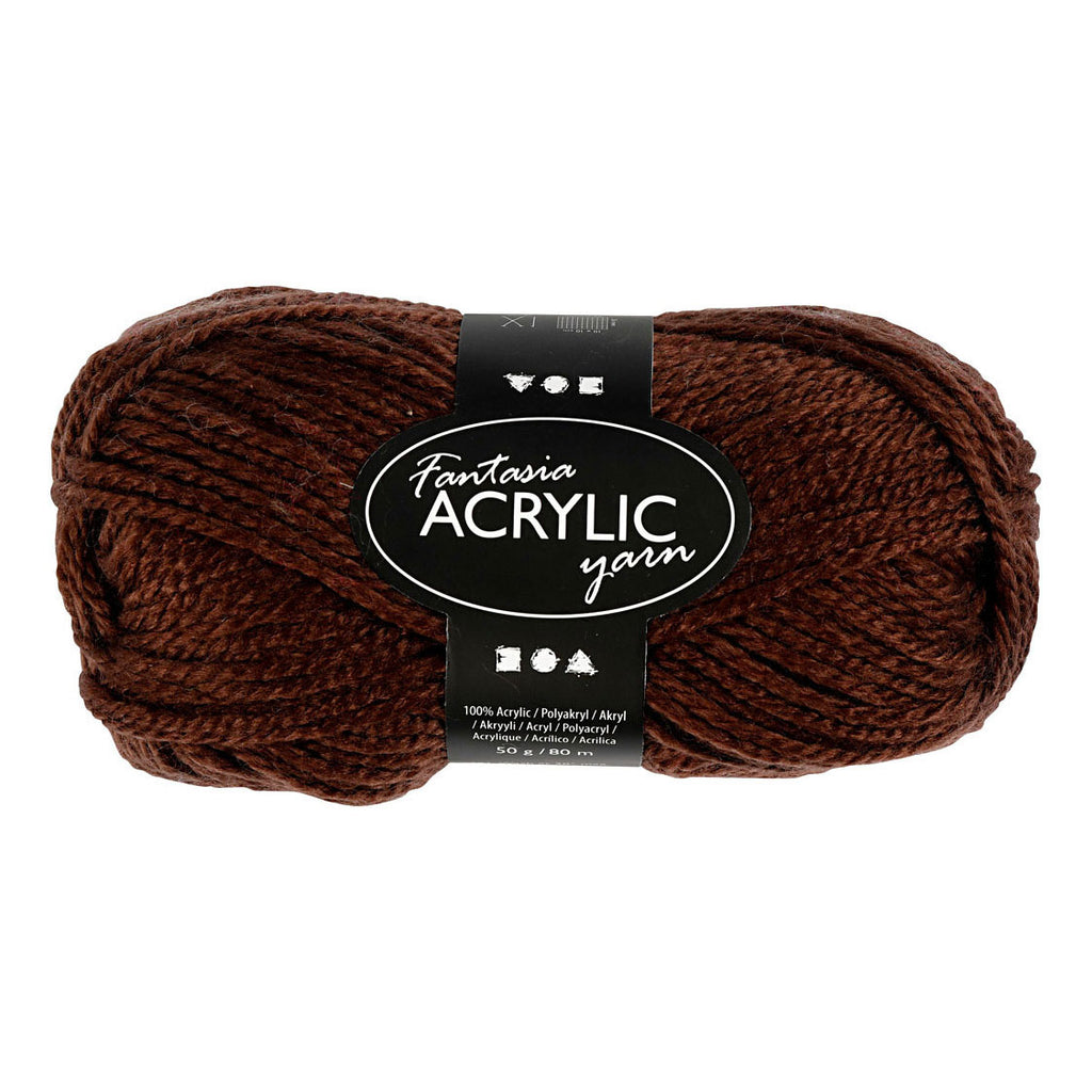 Creativ Company Fantasia Acrylgarn Braun, 80 m
