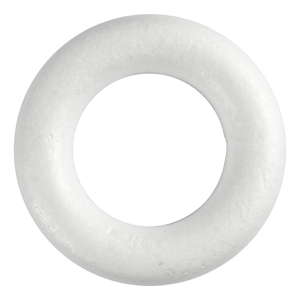 Creativ Company Ringe mit flacher Rückseite, weiß, 20 cm