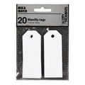 Creativ Company Manila-Etiketten, Größe 3 x 8 cm, 220 g, weiß, 20 Stück pro Packung