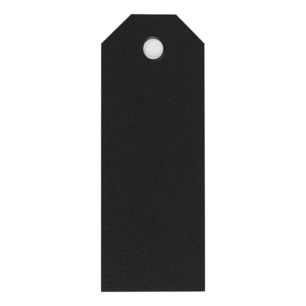Manilla-labels, afm 3x8 cm, 220 gr, zwart, 20 stuk 1 doos