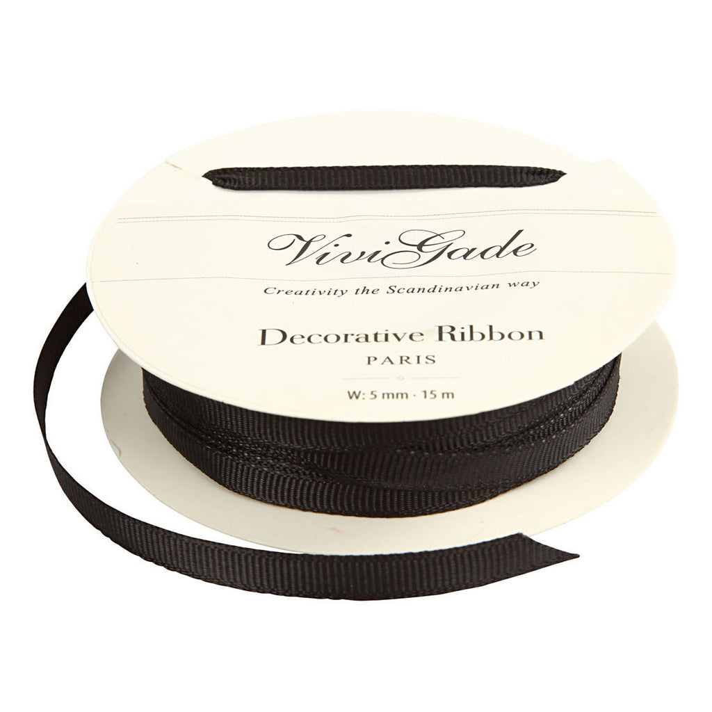 Creativ Company Dekorationsband schwarz, 15 m