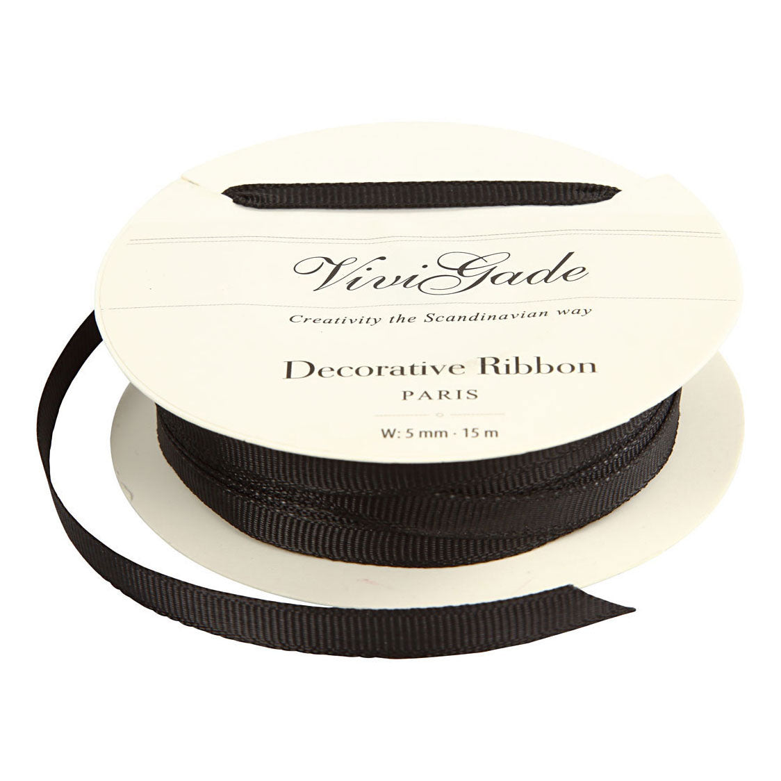Creativ Company Dekorationsband schwarz, 15 m