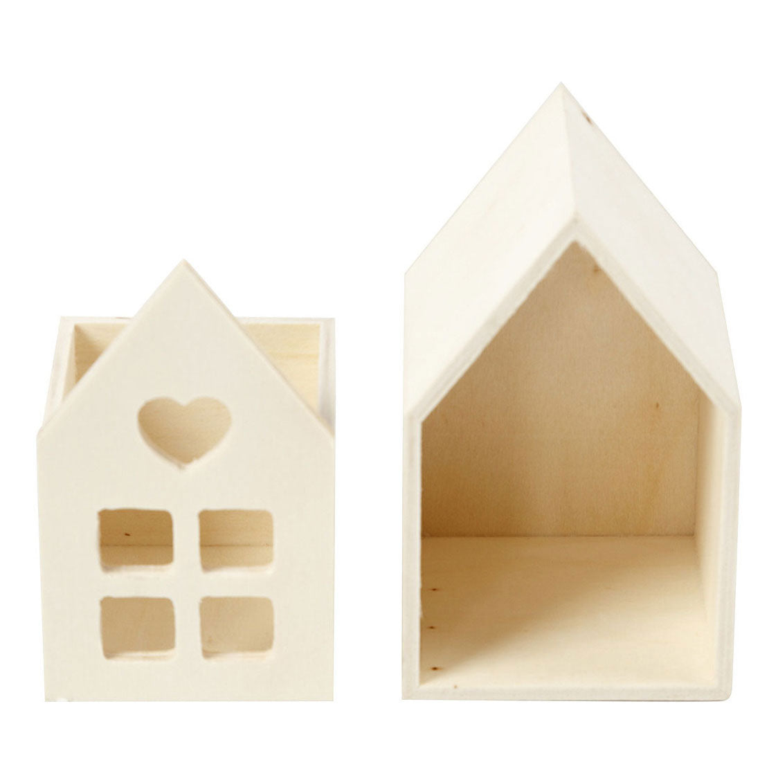 Kreatives Holzhaus mit Schublade, 10,8 cm