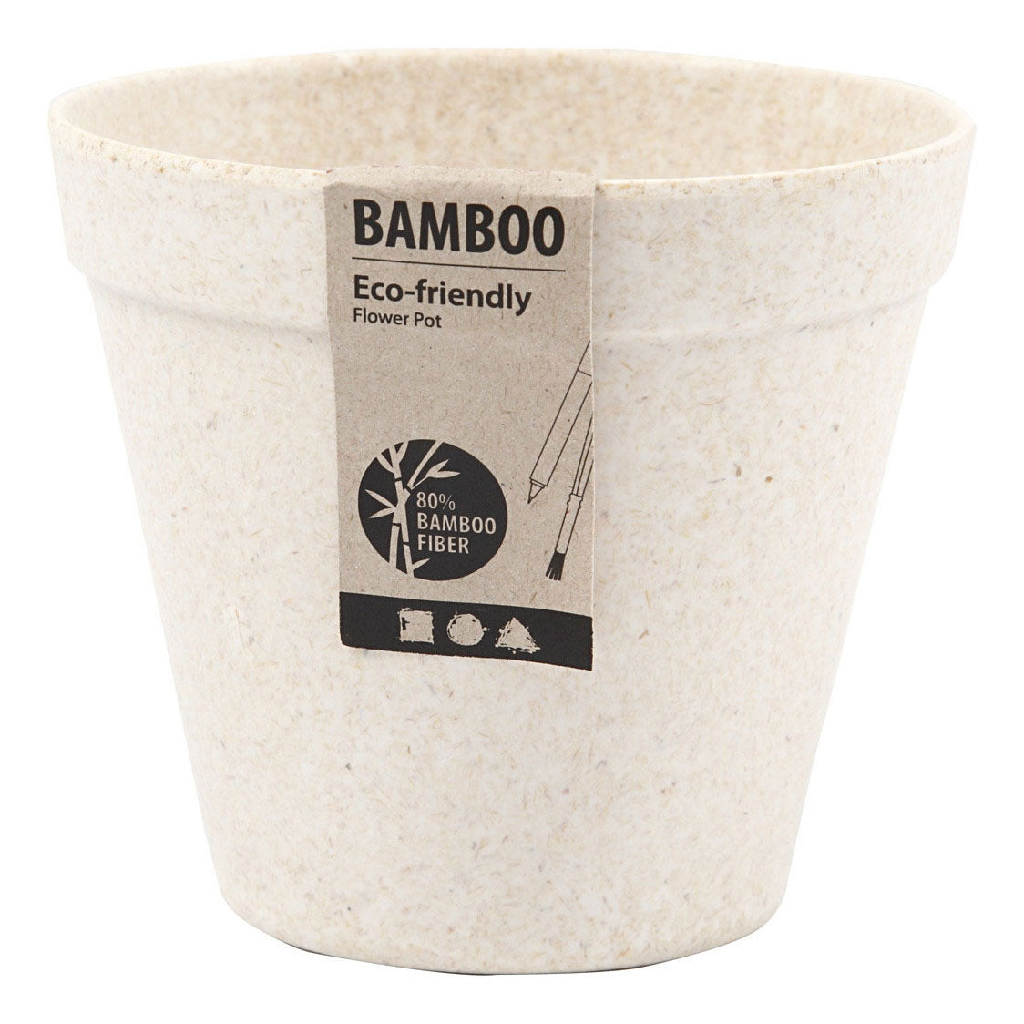 Blumentopf von Creativ Company aus Bambusfaser, 10 x 11 cm