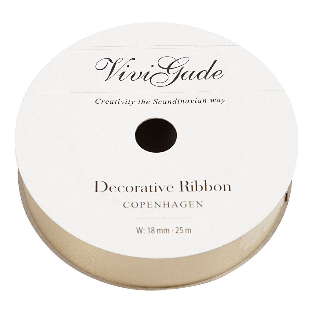 Creativ company cadeaulint, b: 18 mm, matt, goud, 25 m 1 rol