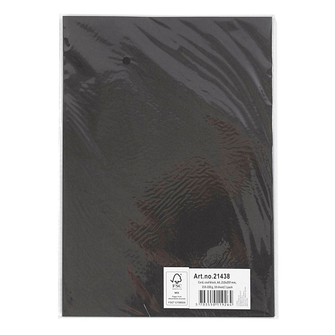 Creativ company cc karton a4 zwart 220gr 10 vellen
